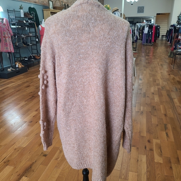 Doe & Rae Open Front Cardigan Sweater Size Large - Picture 3 of 6